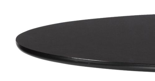 HAY AAT20 Table Ø: 100xH: 74 cm - Black Powder Coated Aluminium/Black Linoleum