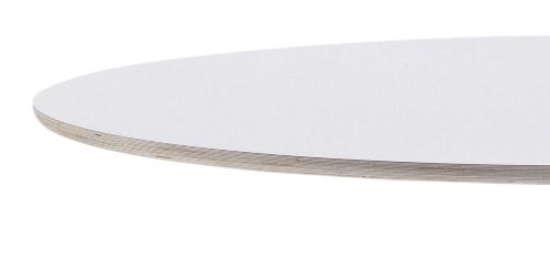 HAY AAT20 Table Ø: 100xH: 74 cm - White Powder Coated Aluminium/White Laminate