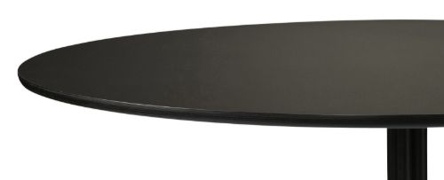 HAY AAT20 Table Ø: 128xH: 74 cm - Black Powder Coated Aluminium/Black Linoleum