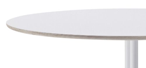 HAY AAT20 Table Ø: 128xH: 74 cm - White Powder Coated Aluminium/White Laminate