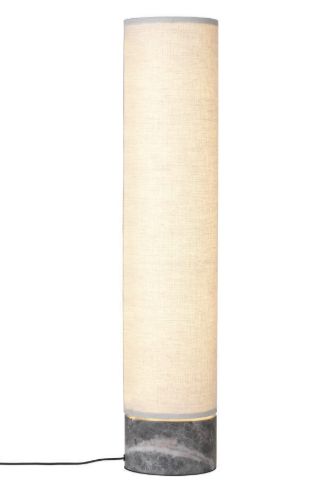 GUBI Unbound Gulvlampe H: 80 cm Medium - Natural Canvas/Grey Marble