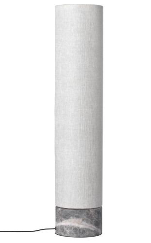 GUBI Unbound Gulvlampe H: 120 cm Large - Natural Canvas/Grey Marble