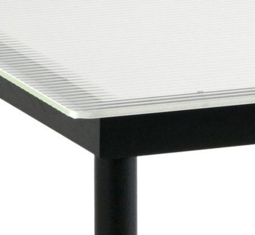 HAY Kofi Table 80x80 cm - Black Solid Oak / Clear Reeded Glass