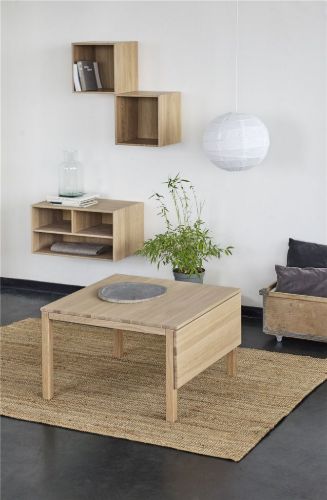 Haslev Klassik 5A Sofabord 85x85 cm - Hvidolieret Eg