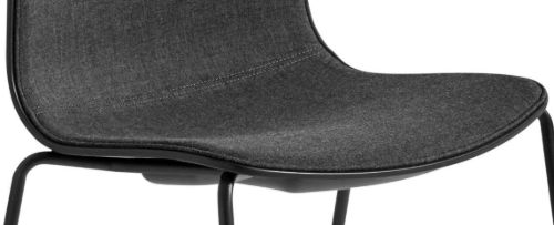 HAY AAC 16 About A Chair Front Upholstery SH: 46 cm - Black Powder Coated Steel/Black/Remix 173