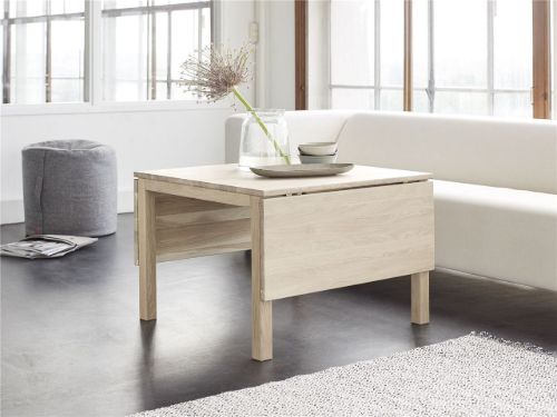 Haslev Klassik 3A Sofabord 75x75 cm - Hvidolieret Eg