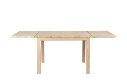 Haslev Klassik 3E Sofabord m. 2 Klapper 75x75 cm - Hvidolieret Eg