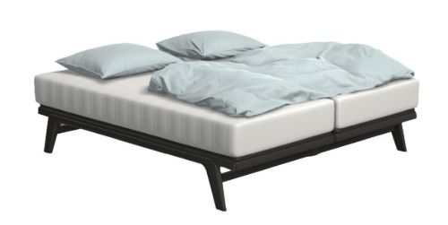 Auping Original Elevationsseng inkl. Sengebunde 3M og Evolve I Springmadrasser Blød 180x200cm - Deep Black