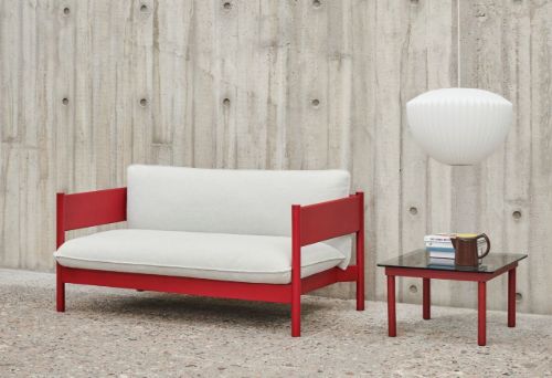 HAY Arbour Club Sofa B: 150 cm - Mode 009 / Wine Red Water-Based Lacquered Solid Beech