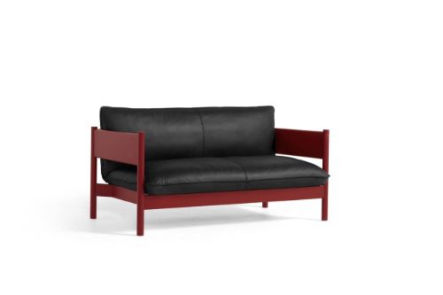 HAY Arbour Club Sofa B: 150 cm - Nevada NV0500S / Wine Red Lacquered Solid Beech
