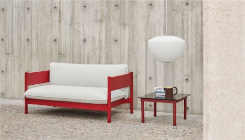 HAY Arbour Club Sofa B: 150 cm - Nevada NV0500S / Wine Red Lacquered Solid Beech