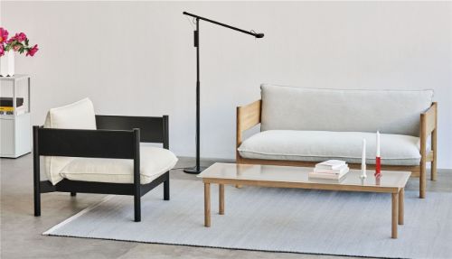 HAY Arbour Club Sofa B: 150 cm - Hallingdal 773 / Black Water-Based Lacquered Solid Beech