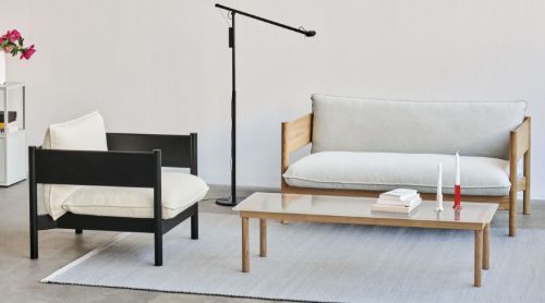 HAY Kofi Table 140x50 cm - Solid Oak / Clear Glass