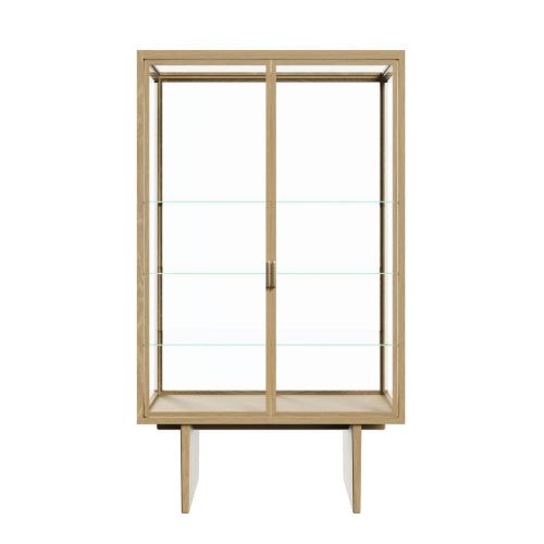 GUBI Private Vitrine H: 191 cm - Light Stained Oak/Transparent Glass
