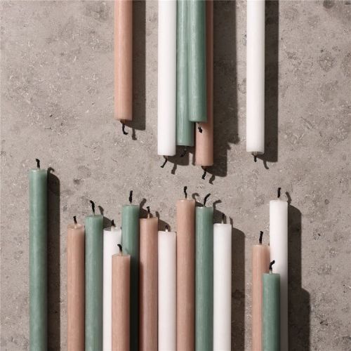 STOFF Nagel Candles 12 pcs H: 18 cm - Light Green
