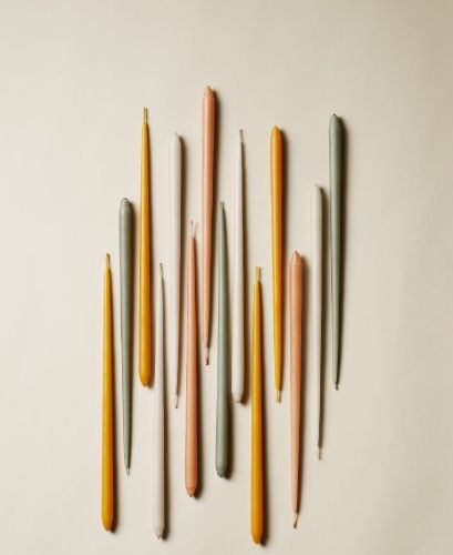 STOFF Nagel Taper Candles by Ester & Erik 6 pcs H: 29 cm - Amber