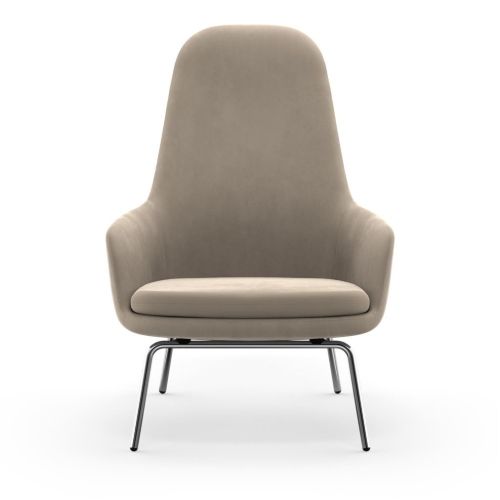Normann Copenhagen Era Lounge Chair High Chrome SH: 40 cm - City Velvet Vol 2 / 096