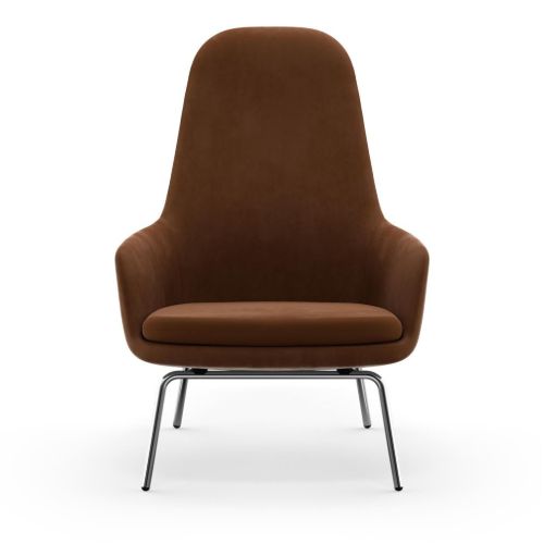 Normann Copenhagen Era Lounge Chair High Chrome SH: 40 cm - City Velvet Vol 2 / 026