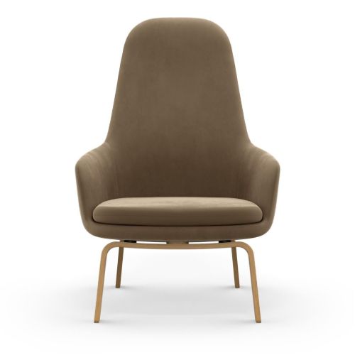 Normann Copenhagen Era Lounge Chair High Oak SH: 40 cm - City Velvet Vol 2 / 077