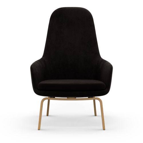 Normann Copenhagen Era Lounge Chair High Oak SH: 40 cm - City Velvet Vol 2 / 095
