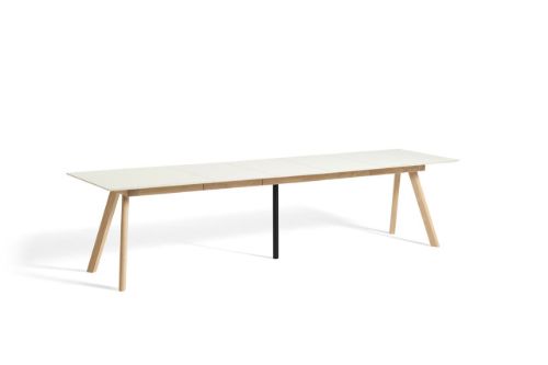 HAY CPH 30 Extendable Table 160/310x80x74 cm - Lacquered Solid Oak/Off White Linoleum