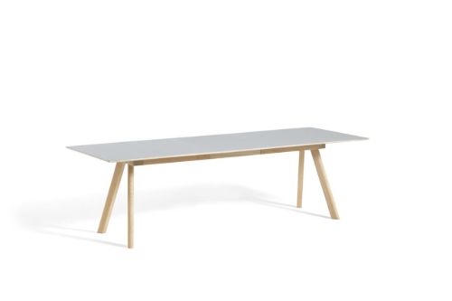 HAY CPH 30 Extendable Table 160/310x80x74 cm - Lacquered Solid Oak/Grey Linoleum