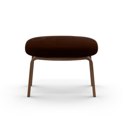 Normann Copenhagen Era Footstool Walnut H: 39 cm - City Velvet Vol 2 / 021