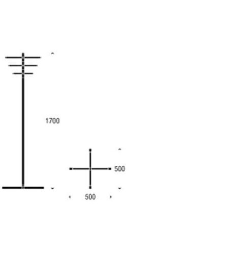 FROST CROSSWAY Stumtjener H: 170 cm - Sort/Guld