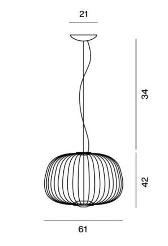 Foscarini Spokes 3 Pendel LED My Light H: 42 cm - Hvid