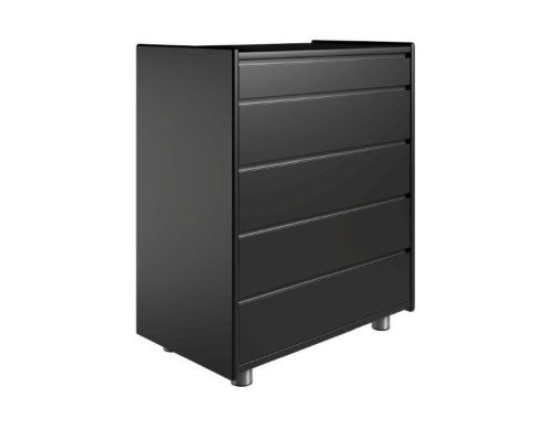 Kaagaard 558047 Kommode med Metalben 80x47x85 cm - Sortmalet