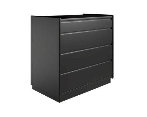 Kaagaard 448047 Kommode med Sokkel 68x80x47cm - Sortmalet