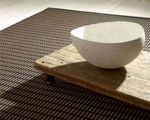 Woodnotes New York Carpet Sewn Edges 80x200 cm - Black/Natural