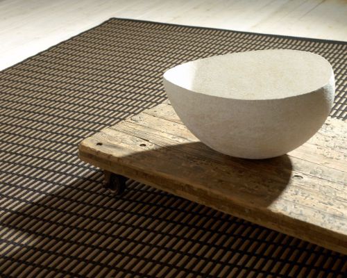 Woodnotes New York Carpet Sewn Edges 170x240 cm - Black/Natural