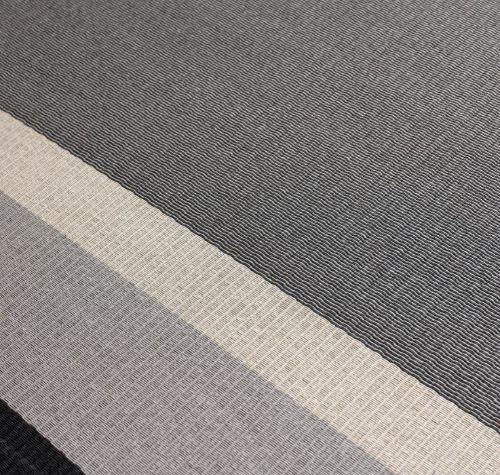 Woodnotes Panorama Carpet Sewn Edges 80x200 cm - Black/Light Grey