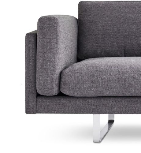 Erik Jørgensen EJ 280 2 Pers. Sofa 100 L: 240 cm - Foss 772/Børstet Krom