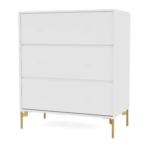 Montana QS Selection Carry Kommode med ben 69,6x69,6 cm - 101 New White / Brass