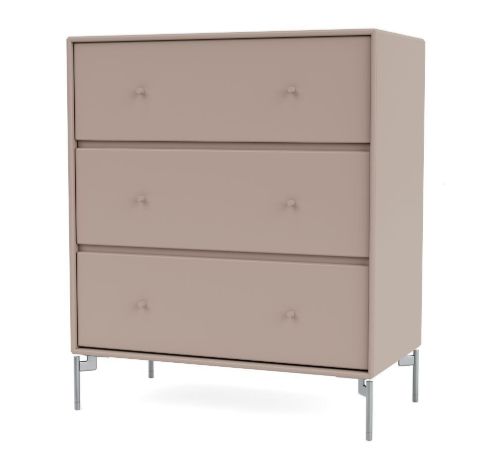 Montana Selection Carry Kommode med ben 69,6x69,6 cm - 137 Mushroom / Chrome