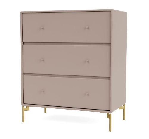 Montana Selection Carry Kommode med ben 69,6x69,6 cm - 137 Mushroom / Brass