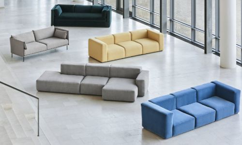 HAY Mags 3 Seater Combination 1 L: 268,5 cm - Hallingdal 130/Black Stained Beech