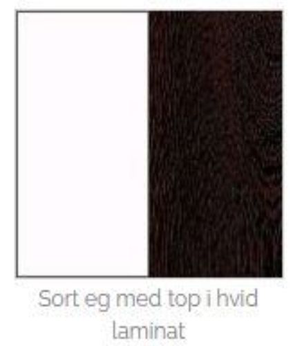Skovby Tillægsplader til SM24 Spisebord 3 stk. 100x52 cm - Hvid Laminat/Sortlakeret Eg