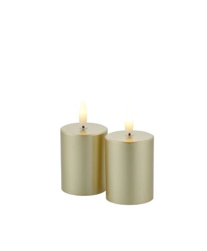 Sirius Sille Mini 2 stk Batteridrevet Stearinlys H: 7 cm - Guld
