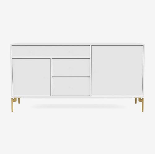 Montana Mega 200802 Skænk med ben 115,2x38 cm - 101 NewWhite / Brass