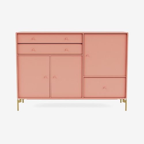 Montana Mega 201202 Skænk med ben 115,2x38 cm - 151 Rhubarb / Brass