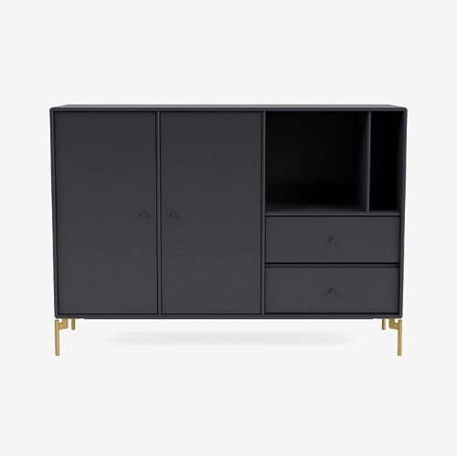 Montana Mega 201203 Skænk med ben 115,2x38 cm - 04 Anthracite / Brass