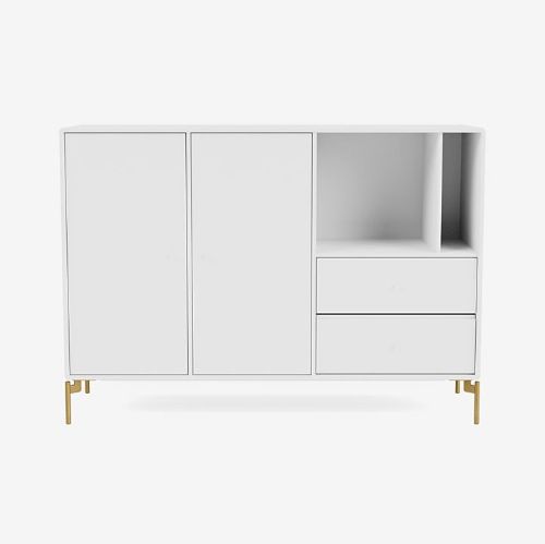 Montana Mega 201203 Skænk med ben 115,2x38 cm - 101 NewWhite / Brass
