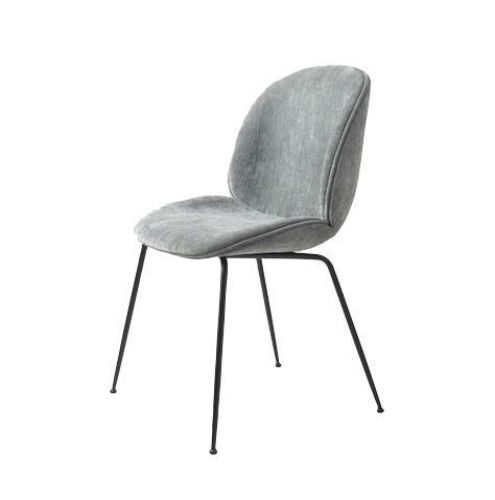 GUBI Beetle Dining Chair SH: 45,5 cm - Black Base / Dedar Belsuede Special