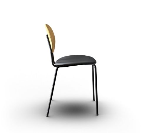 Sibast Furniture Piet Hein Chair SH: 45 cm - Oil Oak/Nevada Black