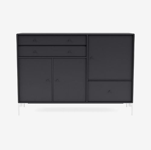 Montana Mega 201202 Skænk med ben 115,2x38 cm - 04 Anthracite / Snow