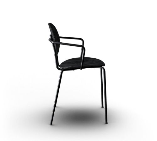 Sibast Furniture Piet Hein Chair w. Armrest SH: 45 cm - Black Oak
