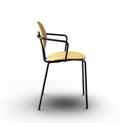 Sibast Furniture Piet Hein Chair w. Armrest SH: 45 cm - Oil Oak